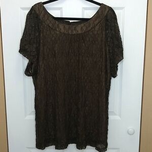 Lane Bryant Lace Overlay Top‎